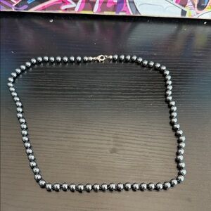 Elegant Black Beaded Necklace